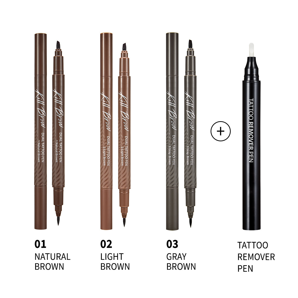[CLIO] Caneta Delineadora para Sombrancelhas + Caneta Removedora Kill Brow Tattoo Pen # 02 Light Brown 🇰🇷