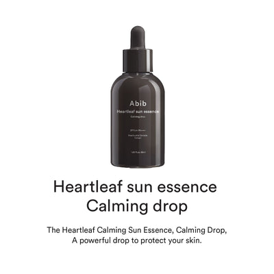 [Abib] Protetor Solar Leve para Pele Sensível Heartleaf Sun Essence Calming Drop 50ml 🇰🇷