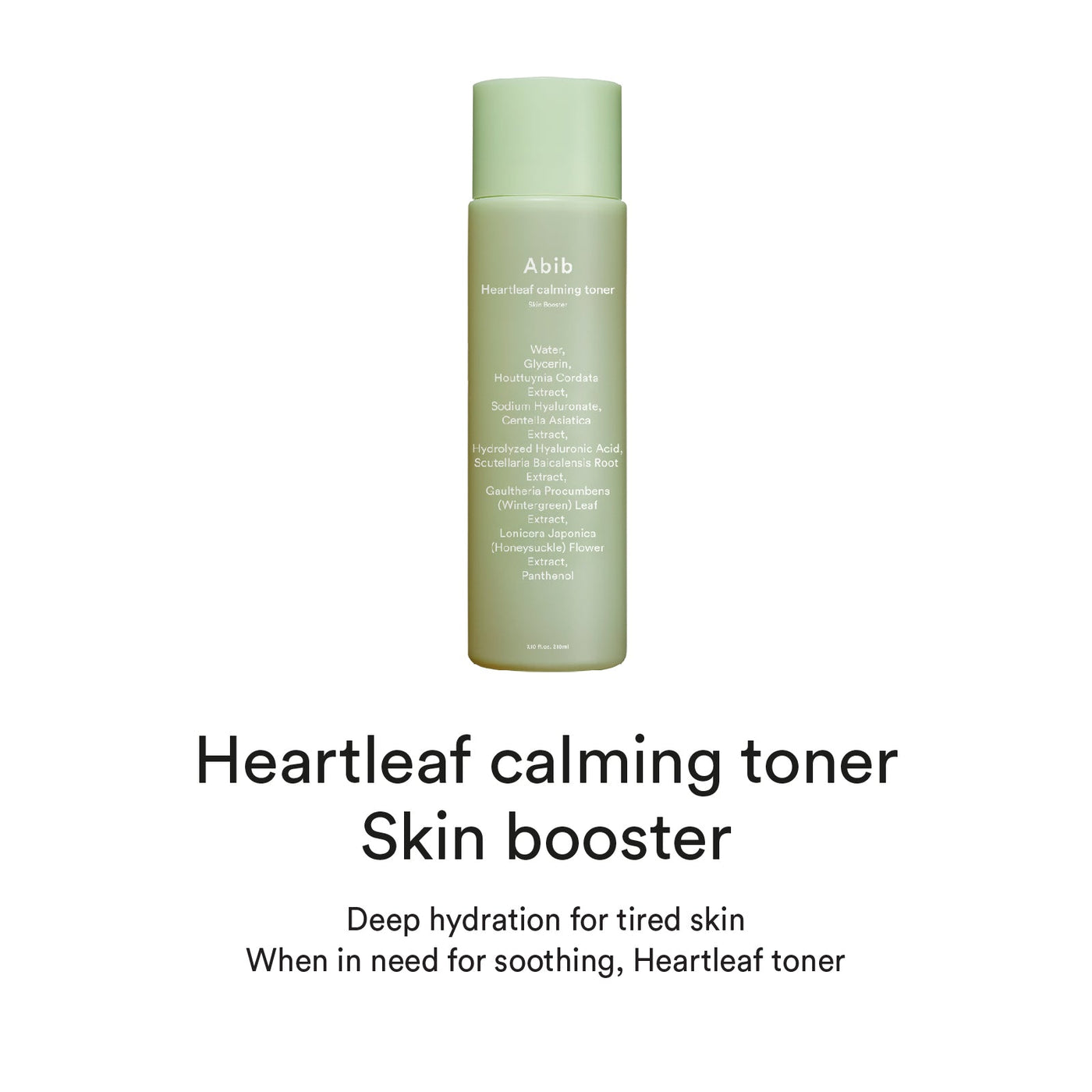 [Abib] Tônico Facial Acalmante para Pele Oleosa e Mista Heartleaf Calming Toner Skin Booster 210ml 🇰🇷