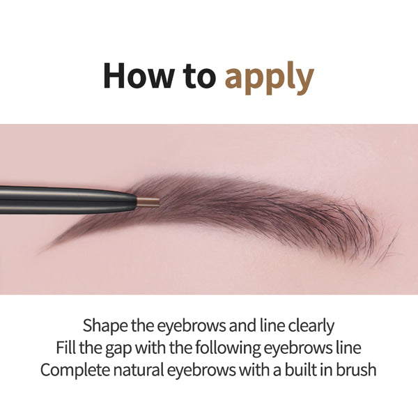 [COSNORI] Lápis para Sombrancelhas Slim Eyebrow Pencil (4 cores) 🇰🇷