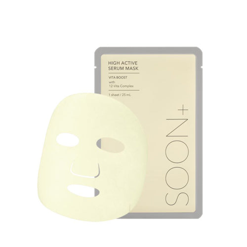 [SOON+] Máscara Facial Revitalizadora com Antioxidantes High Active Serum Mask Vita Boost (5 unid.) 🇰🇷