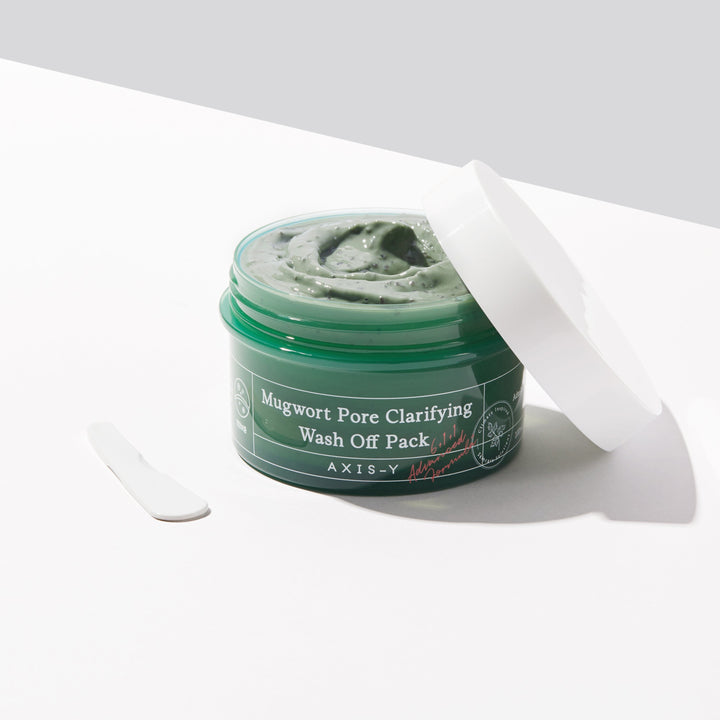 [AXIS-Y] Máscara de Argila para Limpeza de Poros Mugwort Pore Clarifying Wash Off Pack 100ml 🇰🇷