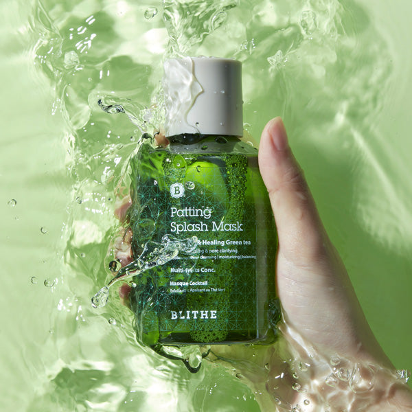 [Blithe] Máscara de Limpeza Esfoliante Controle de Oleosidade Patting Splash Mask Soothing & Healing Green Tea 150ml 🇰🇷