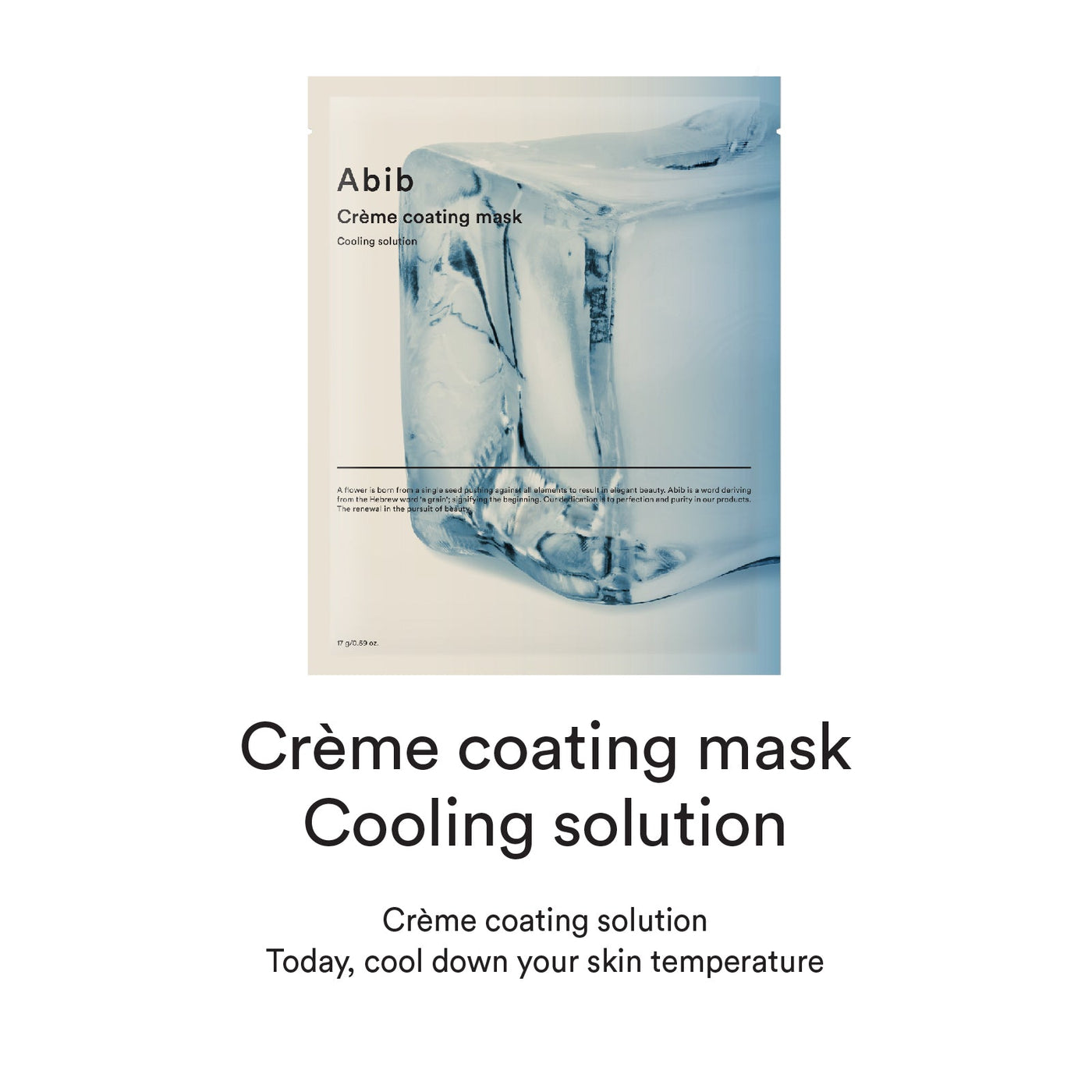 [Abib] Máscara Facial Cremosa Crème Coating Mask Cooling Solution 17g (5 unid.) 🇰🇷