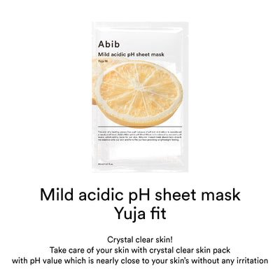 [Abib] Máscara Facial Clareadora de Manchas com Vitamina C Mild Acidic pH Sheet Mask Yuja Fit (5 unid.) 🇰🇷