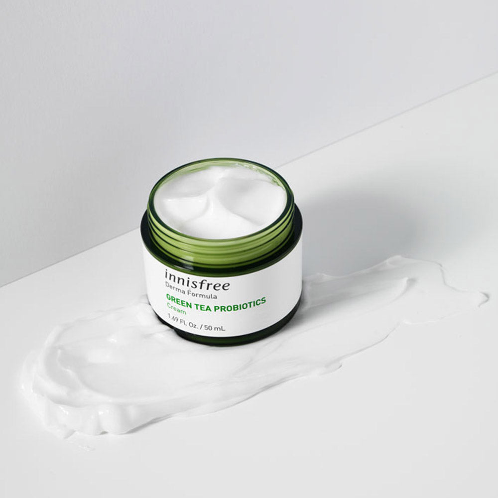 [Innisfree] Creme Hidratante Derma Formula Green Tea Probiotics Cream 50ml 🇰🇷