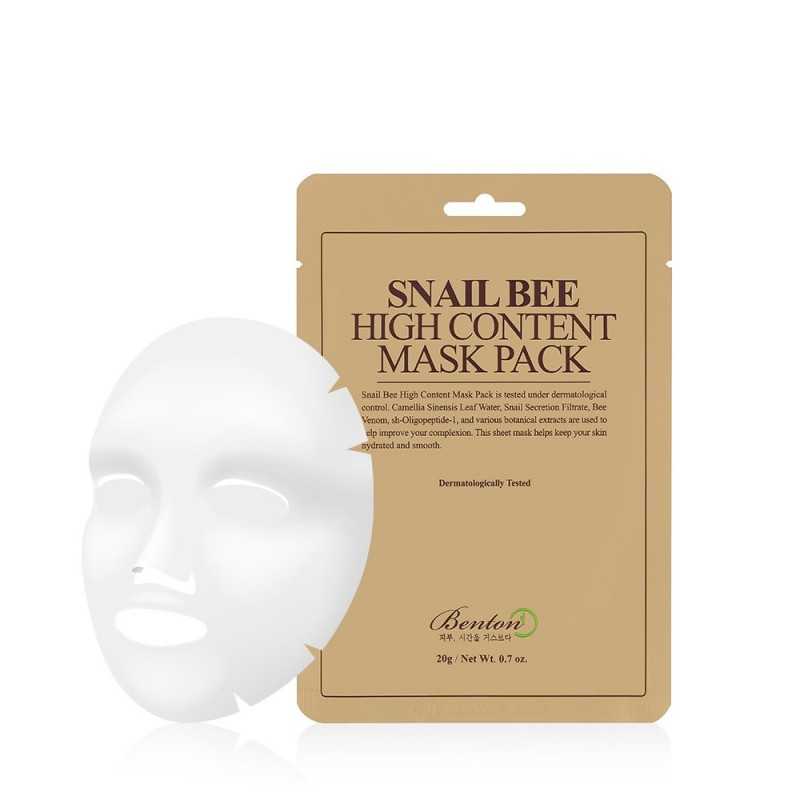 [Benton] Máscara Facial Snail Bee High Content Mask Pack (10 UN.) 🇰🇷