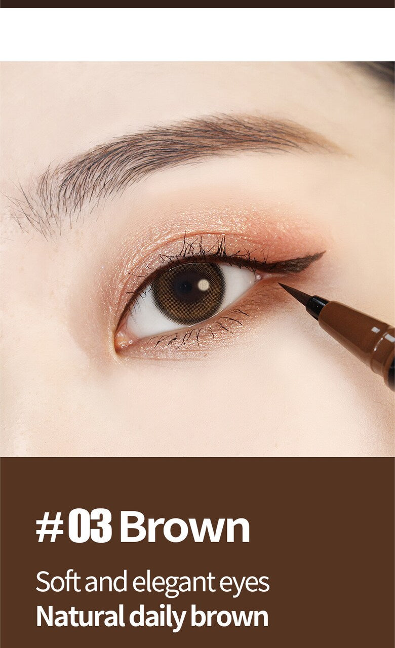 [COSNORI] Delineador Super Fino Super Proof Fitting Brush Eyeliner (3 cores) 🇰🇷