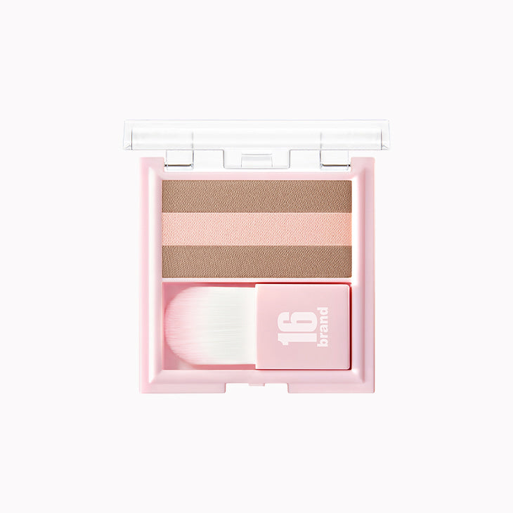 [16 Brand] Mini Paleta de Contorno Facial 16 Filter Shot Contour Peach 7g 🇰🇷