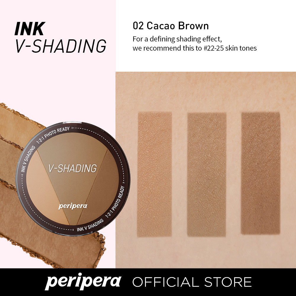 [Peripera] Contorno Facial + Paleta de Sombras Maquiagem Ink V-Shading (3 Cores) 🇰🇷