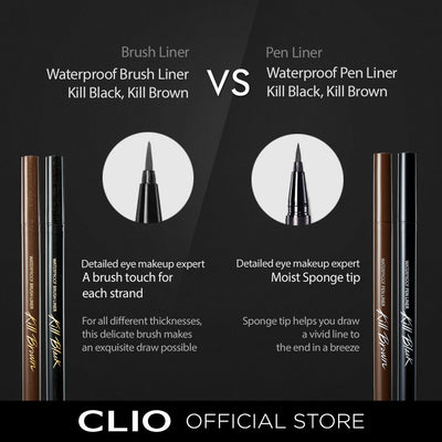 [CLIO] Delineador À Prova D’Água Waterproof Pen Liner (6 Cores) 🇰🇷