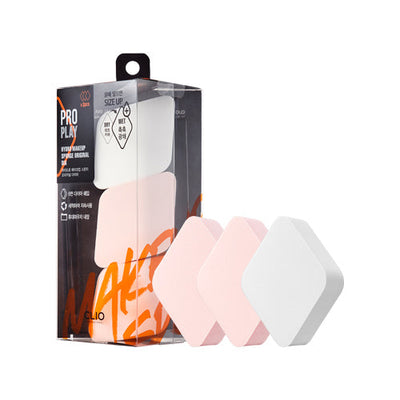 [CLIO] Kit de Esponja de Maquiagem Hydro Makeup Sponge Original Dia (3 esponjas + bolsa) 🇰🇷