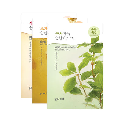 [Goodal] Máscara Facial Eco-Friendly Infused Water Mild Sheet Mask (5 Tipos) (5 unid.) 30g 🇰🇷