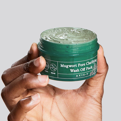 [AXIS-Y] Máscara de Argila para Limpeza de Poros Mugwort Pore Clarifying Wash Off Pack 100ml 🇰🇷
