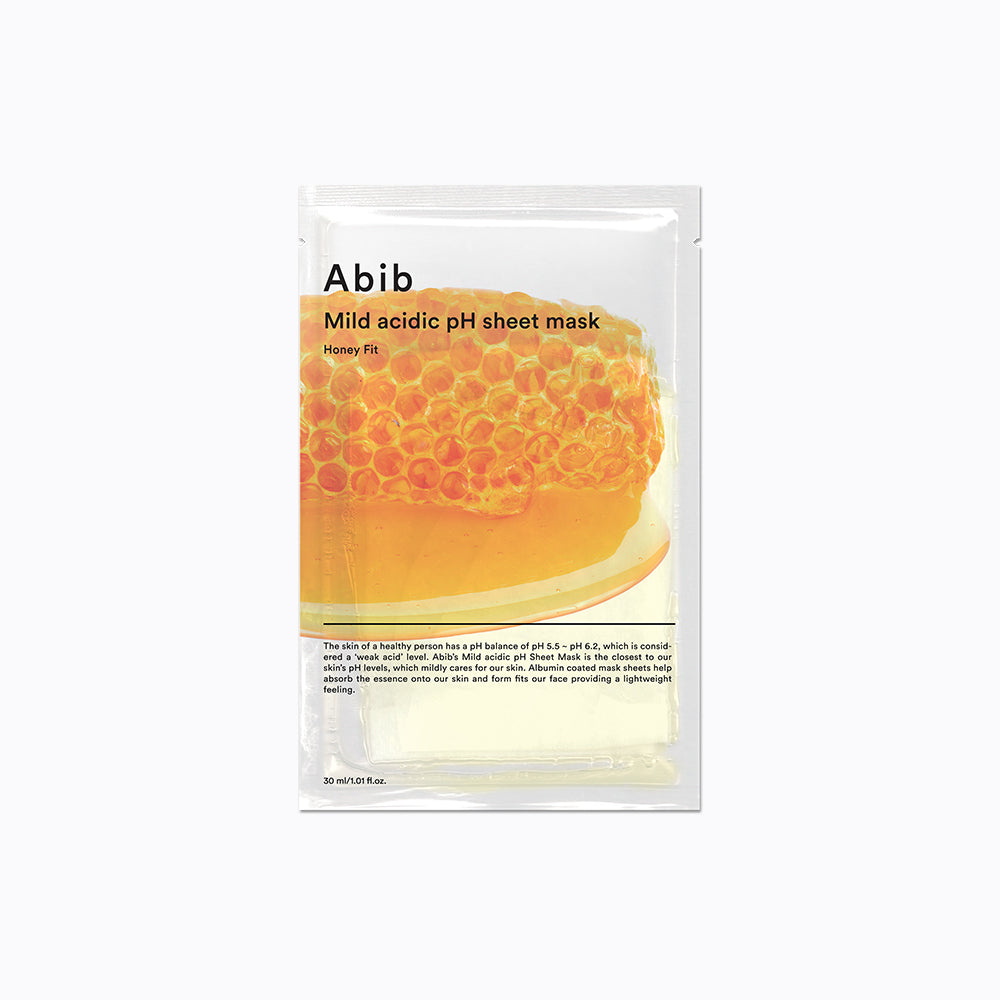 [Abib] Máscara Facial Nutritiva Mild Acidic pH Sheet Mask Honey Fit (5 unid.) 🇰🇷