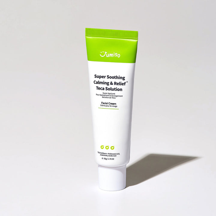 [Jumiso] Creme Hidratante Vegano para Clareamento de Manchas e Combate a Rugas Super Soothing Calming & Relief Teca Solution Facial Cream 50ml 🇰🇷