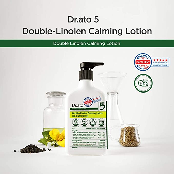 [Dr.ato] Loção Hidratante Calmante Double-Linolen Calming Lotion 310ml 🇰🇷