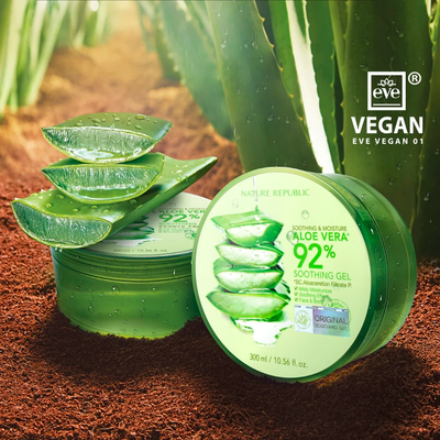 [Nature Republic] Gel Hidratante Babosa Aloe Vera Soothing Gel, 92% Soothing and Moisture, 300ml 🇰🇷